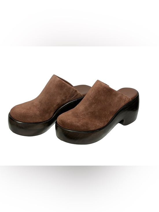 NIB Everlane Leather The Puffa Clog in Dark Umber Suede, Sizes 5.5 & 6.5 - Picture 5 of 16